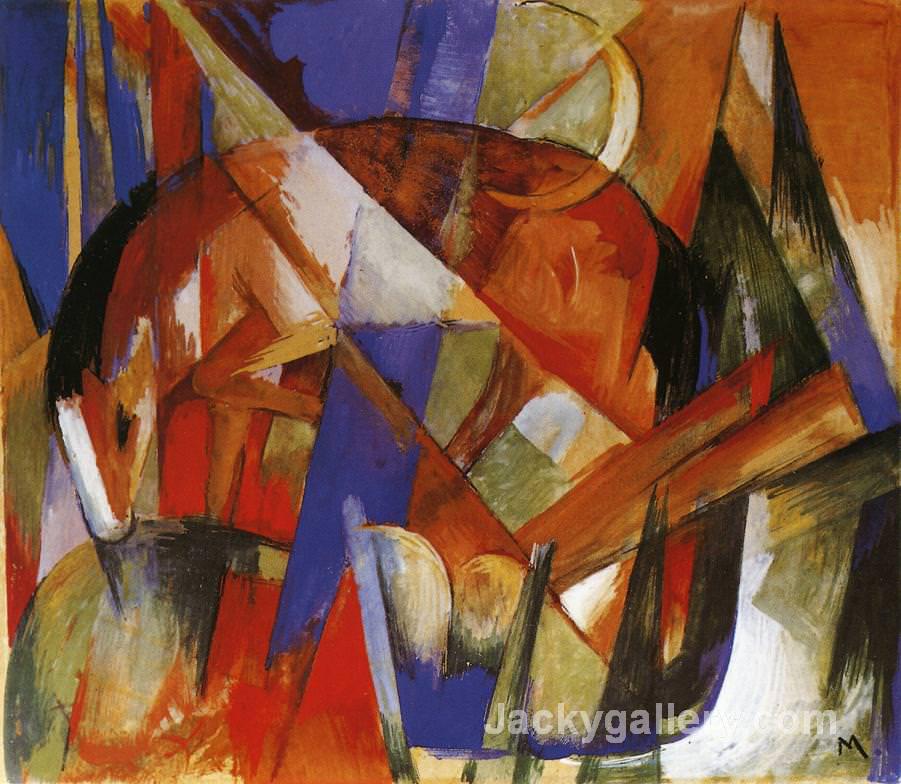 Fabulous Beast II by Franz Marc paintings reproduction
